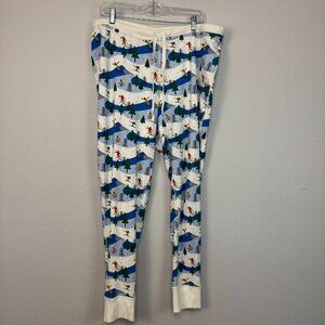 Hanna Andersson Women's Ski Print Holiday Pajama Pants Organic Cotton size XXL